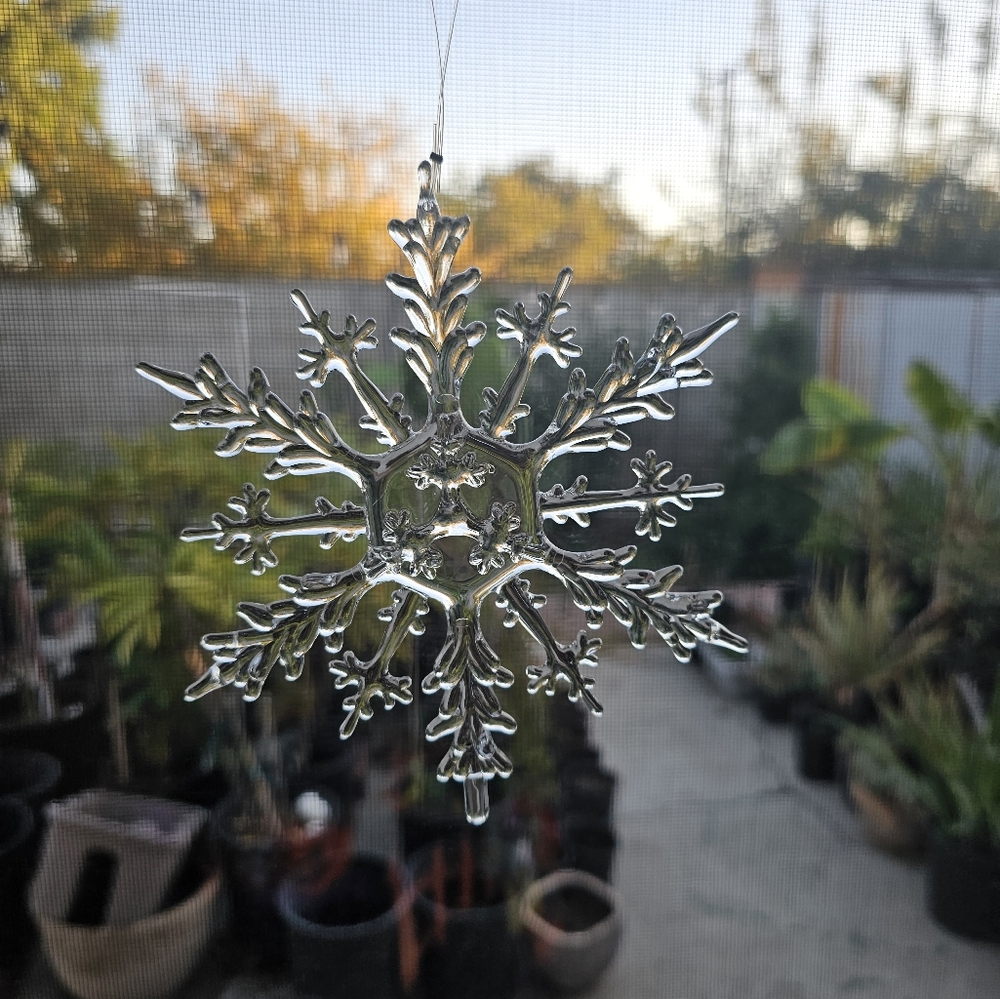 Clear Plastic Snowflakes